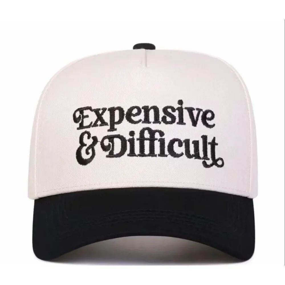 NWT “Expensive & Difficult” Block Baseball Cap Adjustable Sun Hat Casual Unisex-